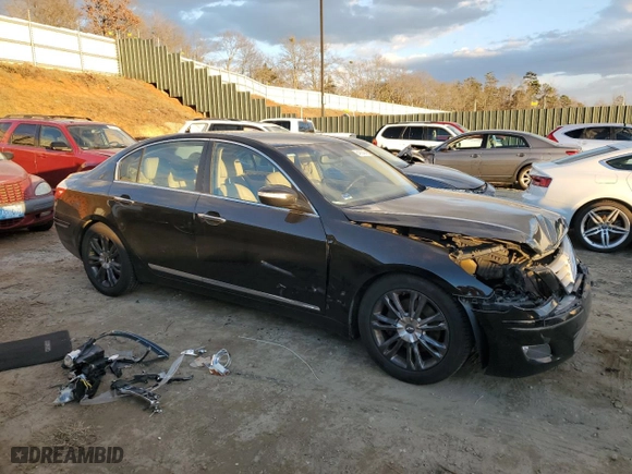 2010 Hyundai Genesis with VIN KMHGC4DF6AU072614, listed as a Copart auction lot 84869494 with 201,605 mi miles and Salvage Title. Bid and sale history available at carsss.com. Image 4.