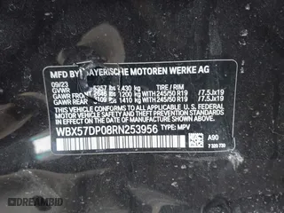 2024 BMW X3 xDrive30i with VIN WBX57DP08RN253956, listed as a IAAI auction lot 41679381 with 10,347 mi miles. Bid and sale history available at carsss.com. Image 9.