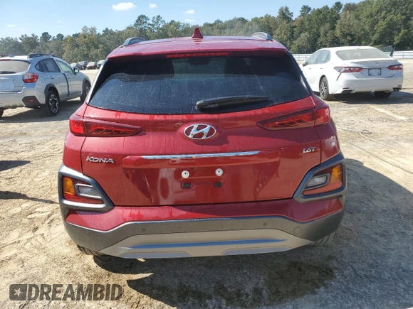 2020 Hyundai Kona Ultimate with VIN KM8K53A57LU428372, listed as a Copart auction lot 73765774 with 0 mi miles and Non Repairable. Bid and sale history available at carsss.com. Image 6.