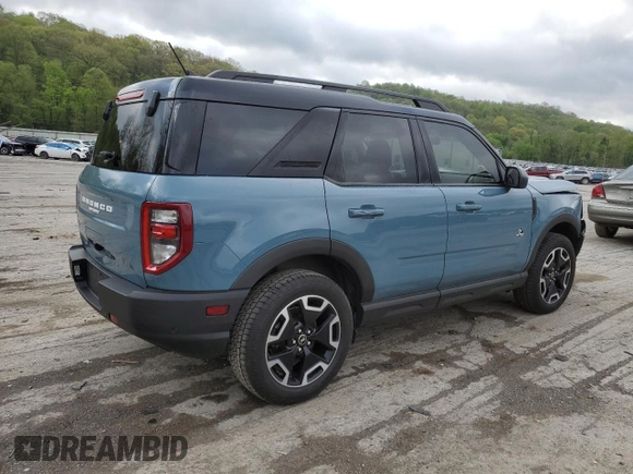 2021 Ford Bronco Sport Outer Banks with VIN 3FMCR9C61MRB08300, listed as a Copart auction lot 55614415 with 54,230 mi miles and Salvage title. Bid and sale history available at DreamBid. Image 3.