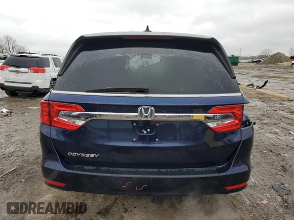 2020 Honda Odyssey EX with VIN 5FNRL6H56LB017408, listed as a Copart auction lot 44241645 with 75,520 mi miles and Salvage Title. Bid and sale history available at DreamBid. Image 6.