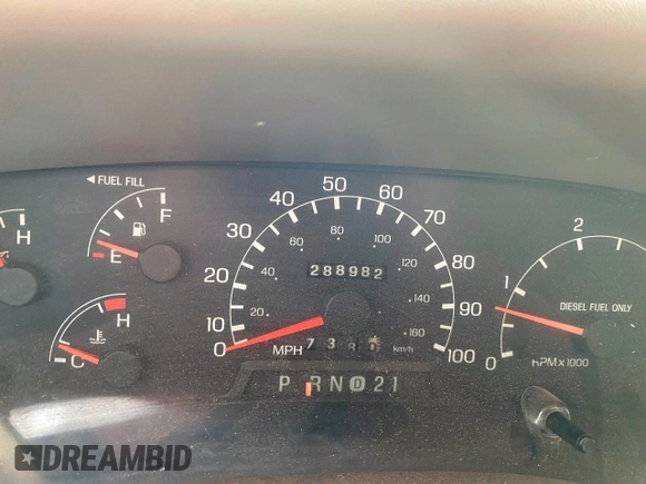 1999 Ford F-250 XL with VIN 1FTNX21F3XEA60268, listed as a Copart auction lot 57728745 with 288,983 mi miles and Clean title. Bid and sale history available at DreamBid. Image 8.