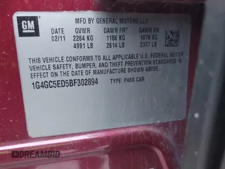 2011 Buick LaCrosse CXL с VIN 1G4GC5ED5BF302894, выставлен на аукционе IAAI как лот 42671033 с пробегом 167 131 миль миль и . История ставок и продаж доступна на DreamBid. Изображение 9.