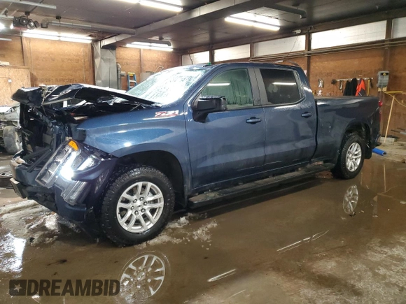 2021 Chevrolet Silverado 1500 RST with VIN 1GCUYEEL2MZ427241, listed as a Copart auction lot 41973015 with 45,003 mi miles and Salvage Title. Bid and sale history available at carsss.com. Image 1.