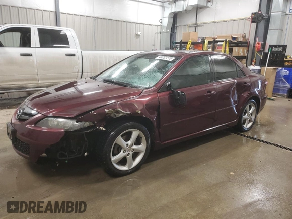 2008 Mazda 6 i Sport VE with VIN 1YVHP80CX85M46446, listed as a Copart auction lot 44257215 with 133,213 mi miles and Clean Title. Bid and sale history available at carsss.com. Image 1.