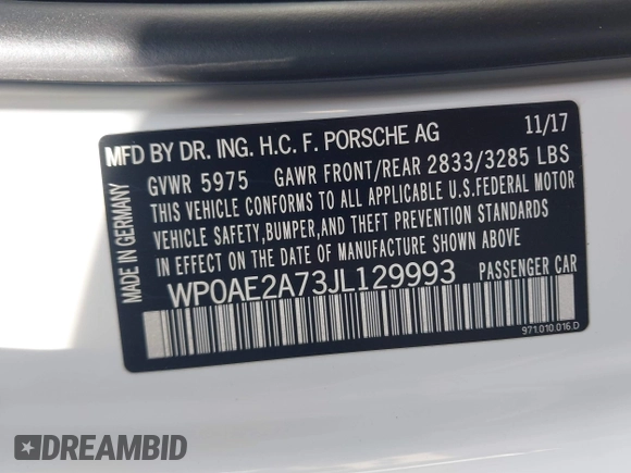 2018 Porsche Panamera 4 E-Hybrid z VIN WP0AE2A73JL129993, wystawiony jako IAAI lot #41602216 z przebiegiem 53 426 mil mil oraz . Historia ofert i sprzedaży dostępna na DreamBid. Obrazek 9.