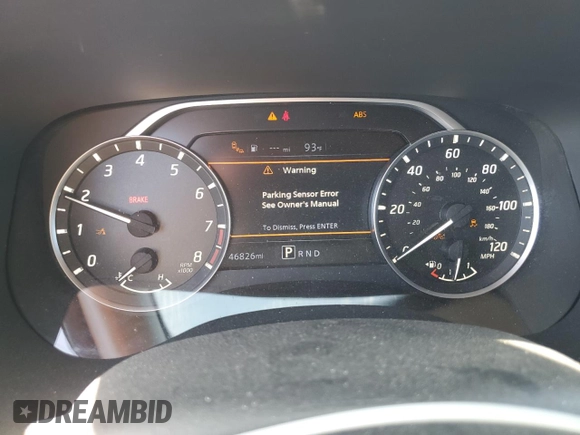 2022 Nissan Frontier S with VIN 1N6ED1EJXNN615051, listed as a Copart auction lot 54956615 with 46,826 mi miles and Salvage title. Bid and sale history available at DreamBid. Image 9.
