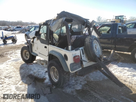 1998 Jeep Wrangler SE with VIN 1J4FY29P0WP707480, listed as a Copart auction lot 88546815 with 0 mi miles and Salvage Title. Bid and sale history available at carsss.com. Image 2.