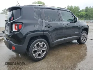 2017 Jeep Renegade Limited with VIN ZACCJBDB4HPG64017, listed as a Copart auction lot 57458665 with 47,298 mi miles and Salvage title. Bid and sale history available at DreamBid. Image 3.
