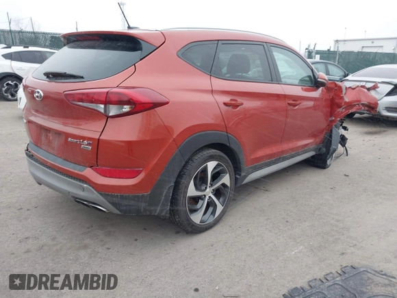 2017 Hyundai Tucson Sport with VIN KM8J3CA24HU416629, listed as a IAAI auction lot 41557615 with 72,844 mi miles and . Bid and sale history available at DreamBid. Image 4.