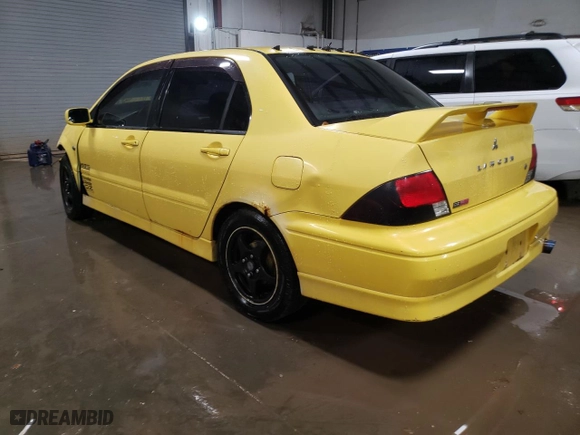 2002 Mitsubishi Lancer OZ-Rally with VIN JA3AJ86E32U051909, listed as a Copart auction lot 80555514 with 237,923 mi miles and Salvage Title. Bid and sale history available at carsss.com. Image 2.