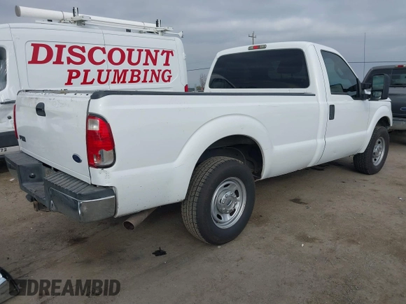 2015 Ford Super Duty F-250 SRW XL with VIN 1FTBF2A68FEC88285, listed as a IAAI auction lot 41449628 with 109,242 mi miles. Bid and sale history available at carsss.com. Image 4.