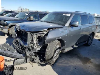 2021 Nissan Armada SL with VIN JN8AY2BB3M9792318, listed as a Copart auction lot 82892744 with 81,372 mi miles and Salvage Title. Bid and sale history available at carsss.com. Image 1.