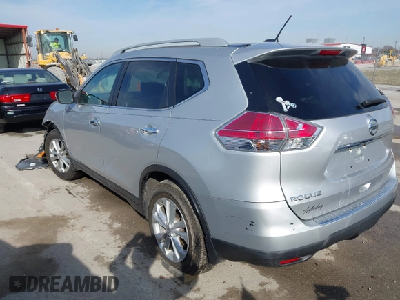 2015 Nissan Rogue SL with VIN 5N1AT2MT7FC877986, listed as a IAAI auction lot 41777704 with 130,537 mi miles. Bid and sale history available at carsss.com. Image 3.