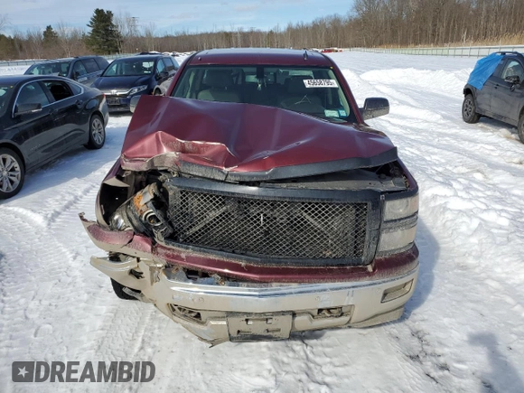 2014 Chevrolet Silverado 1500 LTZ with VIN 1GCVKSEC8EZ312391, listed as a Copart auction lot 45658795 with 158,495 mi miles and Salvage Title. Bid and sale history available at DreamBid. Image 5.