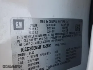 2017 Chevrolet Colorado 2WD WT with VIN 1GCGSBEN5H1153651, listed as a Copart auction lot 67910024 with 73,191 mi miles and Salvage Title. Bid and sale history available at carsss.com. Image 12.