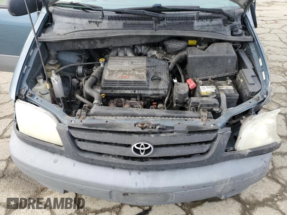 2002 Toyota Sienna CE with VIN 4T3ZF19C22U477486, listed as a Copart auction lot 51169555 with 187,964 mi miles and Salvage Title. Bid and sale history available at carsss.com. Image 12.