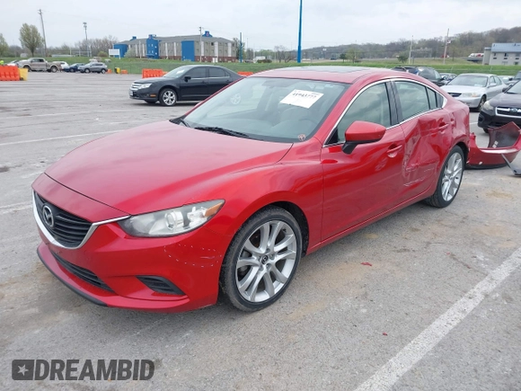 2015 Mazda 6 i Touring with VIN JM1GJ1V5XF1213756, listed as a IAAI auction lot 41943777 with 105,736 mi miles and . Bid and sale history available at carsss.com. Image 18.