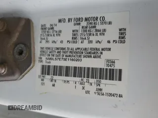 2014 Ford Transit Connect XL with VIN NM0LS7E75E1160203, listed as a Copart auction lot 59225235 with 140,980 mi miles and Salvage title. Bid and sale history available at DreamBid. Image 13.