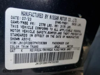 2023 Nissan ARIYA EVOLVE+ with VIN JN1DF0BB7PM706399, listed as a Copart auction lot 67386434 with 3,779 mi miles and Salvage Title. Bid and sale history available at carsss.com. Image 15.