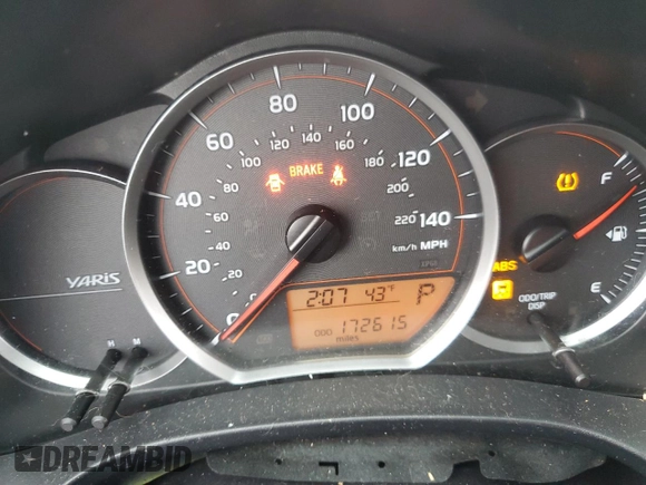 2014 Toyota Yaris L with VIN VNKJTUD33EA011350, listed as a Copart auction lot 86507494 with 172,615 mi miles and Clean Title. Bid and sale history available at carsss.com. Image 9.