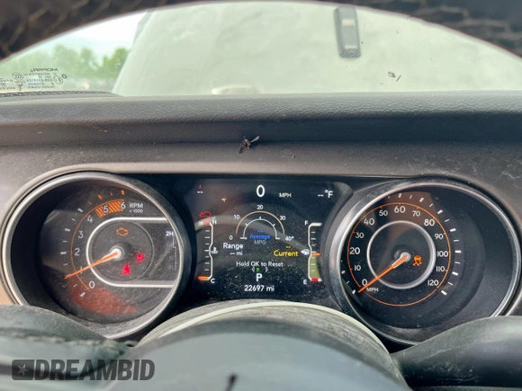 2021 Jeep Wrangler Unlimited Willys with VIN 1C4HJXDM6MW628041, listed as a Copart auction lot 58548475 with 22,697 mi miles and Salvage title. Bid and sale history available at DreamBid. Image 10.