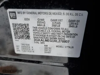 2024 GMC Terrain SLE with VIN 3GKALMEG1RL278807, listed as a Copart auction lot 45244235 with 18,328 mi miles and Salvage Title. Bid and sale history available at carsss.com. Image 12.