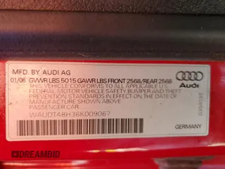 2006 Audi A4 3.0L with VIN WAUDT48H36K009067, listed as a Copart auction lot 89133035 with 173,761 mi miles and Salvage Title. Bid and sale history available at carsss.com. Image 12.