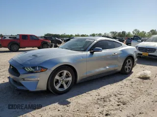 2021 Ford Mustang EcoBoost with VIN 1FA6P8TH7M5147291, listed as a Copart auction lot 50060215 with 33,249 mi miles and Salvage Title. Bid and sale history available at carsss.com. Image 1.