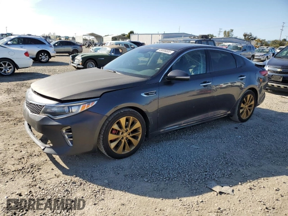 2016 Kia Optima SX Turbo with VIN 5XXGW4L22GG008109, listed as a Copart auction lot 49896805 with 111,822 mi miles and Salvage title. Bid and sale history available at DreamBid. Image 1.