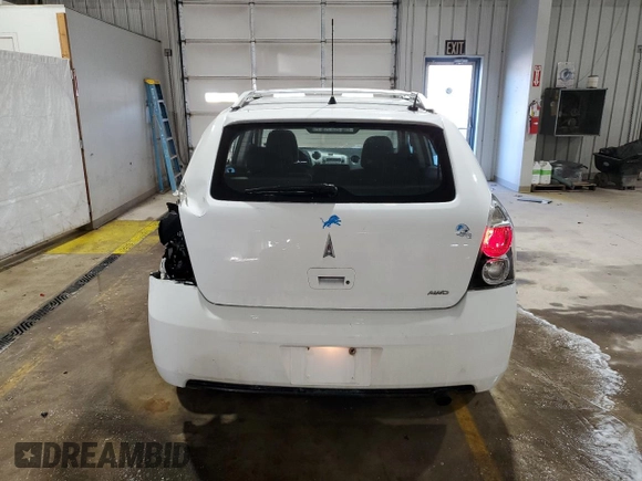 2009 Pontiac Vibe with VIN 5Y2SM67099Z422007, listed as a Copart auction lot 45601695 with 120,318 mi miles and Salvage Title. Bid and sale history available at carsss.com. Image 6.