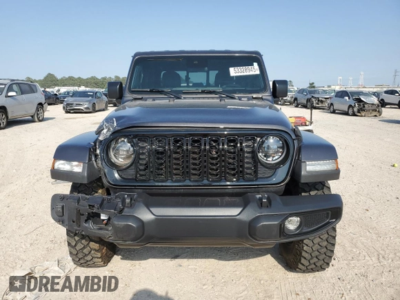 2024 Jeep Gladiator Willys с VIN 1C6HJTAG6RL107893, выставлен на аукционе Copart как лот 53328945 с пробегом 8 961 миль миль и Списание • Salvage title. История ставок и продаж доступна на DreamBid. Изображение 5.