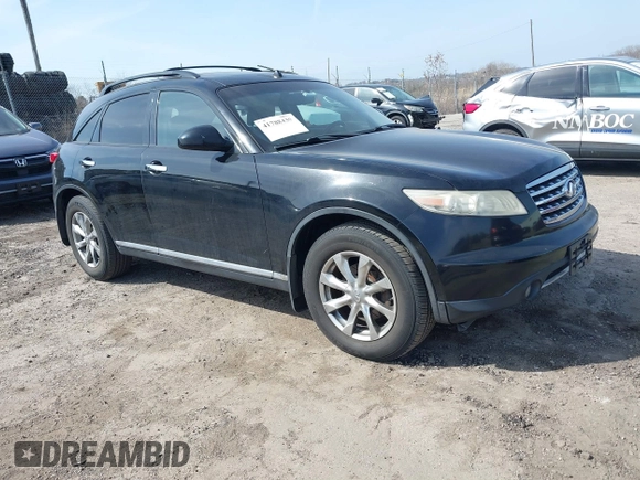 2008 Infiniti FX35 with VIN JNRAS08W68X206627, listed as a IAAI auction lot 41788439 with 1 mi miles. Bid and sale history available at carsss.com. Image 1.