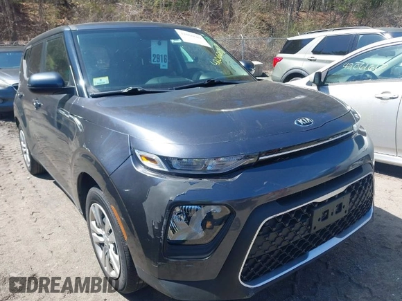 2020 Kia Soul S with VIN KNDJ23AU5L7727308, listed as a IAAI auction lot 42060689 with 62,749 mi miles. Bid and sale history available at carsss.com. Image 1.