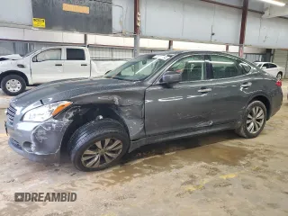 2013 Infiniti M with VIN JN1BY1AR3DM603157, listed as a Copart auction lot 73196754 with 77,332 mi miles and Salvage Title. Bid and sale history available at DreamBid. Image 1.