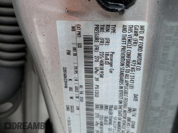 2016 Ford Focus Titanium with VIN 1FADP3J22GL354941, listed as a Copart auction lot 54401135 with 144,142 mi miles and Salvage title. Bid and sale history available at DreamBid. Image 12.