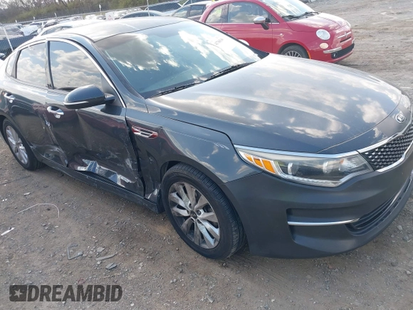 2016 Kia Optima EX with VIN 5XXGU4L30GG014019, listed as a IAAI auction lot 41786540 with 112,894 mi miles and . Bid and sale history available at carsss.com. Image 1.