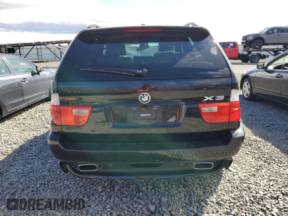 2005 BMW X5 4.8is with VIN 5UXFA93555LE83558, listed as a Copart auction lot 47374685 with 0 mi miles and Salvage Title. Bid and sale history available at carsss.com. Image 6.