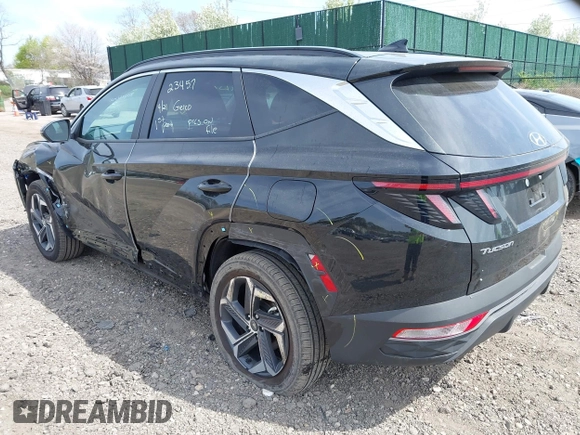 2024 Hyundai Tucson SEL Convenience with VIN KM8JCCD18RU201968, listed as a IAAI auction lot 42128673 with 6,542 mi miles and . Bid and sale history available at carsss.com. Image 3.
