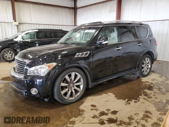 2013 Infiniti QX56 with VIN JN8AZ2NE7D9061006, listed as a Copart auction lot 50602075 with 0 mi miles and Salvage Title. Bid and sale history available at carsss.com. Image 1.