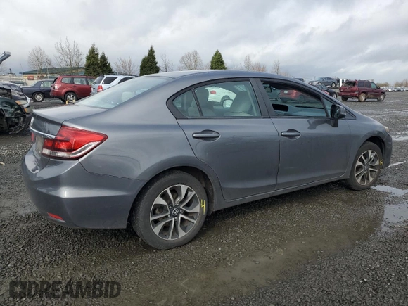 2013 Honda Civic EX with VIN 19XFB2F81DE243410, listed as a Copart auction lot 47586305 with 103,639 mi miles and Salvage Title. Bid and sale history available at DreamBid. Image 3.