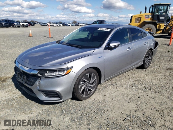 2021 Honda Insight Touring with VIN 19XZE4F99ME010173, listed as a Copart auction lot 47144315 with 80,990 mi miles and Salvage Title. Bid and sale history available at carsss.com. Image 1.