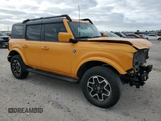 2022 Ford Bronco with VIN 1FMEE5BP5NLB59094, listed as a Copart auction lot 52624595 with 46,101 mi miles and Salvage Title. Bid and sale history available at DreamBid. Image 4.