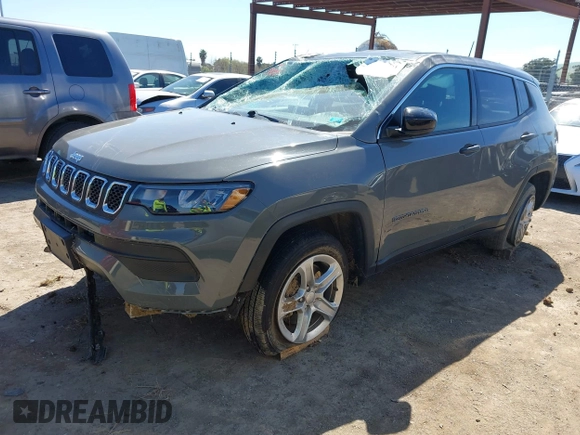 2023 Jeep Compass Sport с VIN 3C4NJDAN2PT525823, выставлен на аукционе IAAI как лот 41861831 с пробегом 39 405 миль миль и . История ставок и продаж доступна на DreamBid. Изображение 2.