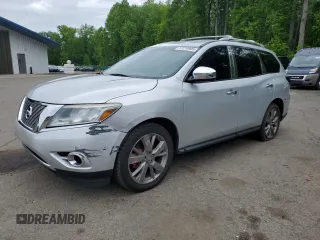 2016 Nissan Pathfinder Platinum with VIN 5N1AR2MM9GC616321, listed as a Copart auction lot 57219905 with 136,679 mi miles and Salvage title. Bid and sale history available at DreamBid. Image 1.