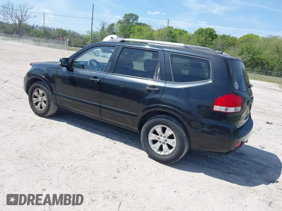 2009 Kia Borrego LX with VIN KNDJJ741X95022410, listed as a IAAI auction lot 41801442 with 163,775 mi miles. Bid and sale history available at carsss.com. Image 3.