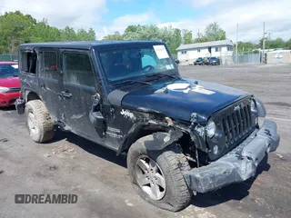 2017 Jeep Wrangler Unlimited Sport with VIN 1C4HJWDG5HL714291, listed as a IAAI auction lot 42383679 with 138,201 mi miles and . Bid and sale history available at DreamBid. Image 1.