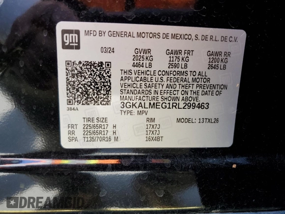 2024 GMC Terrain SLE z VIN 3GKALMEG1RL299463, wystawiony jako Copart lot #57495305 z przebiegiem 30 587 mil mil oraz Szkoda całkowita • Salvage title. Historia ofert i sprzedaży dostępna na DreamBid. Obrazek 14.