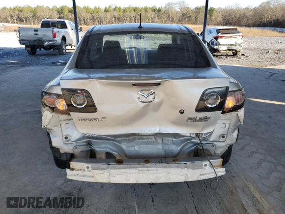 2008 Mazda 3 i Sport with VIN JM1BK12F381791446, listed as a Copart auction lot 43810635 with 134,415 mi miles and Salvage Title. Bid and sale history available at DreamBid. Image 6.