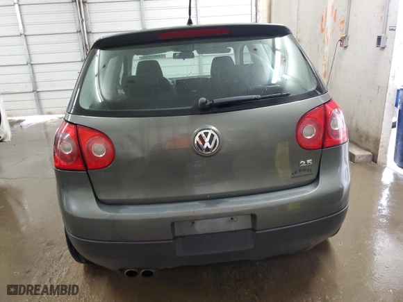 2007 Volkswagen Rabbit with VIN WVWBR71K37W087603, listed as a Copart auction lot 74482034 with 186,051 mi miles and Salvage Title. Bid and sale history available at carsss.com. Image 6.
